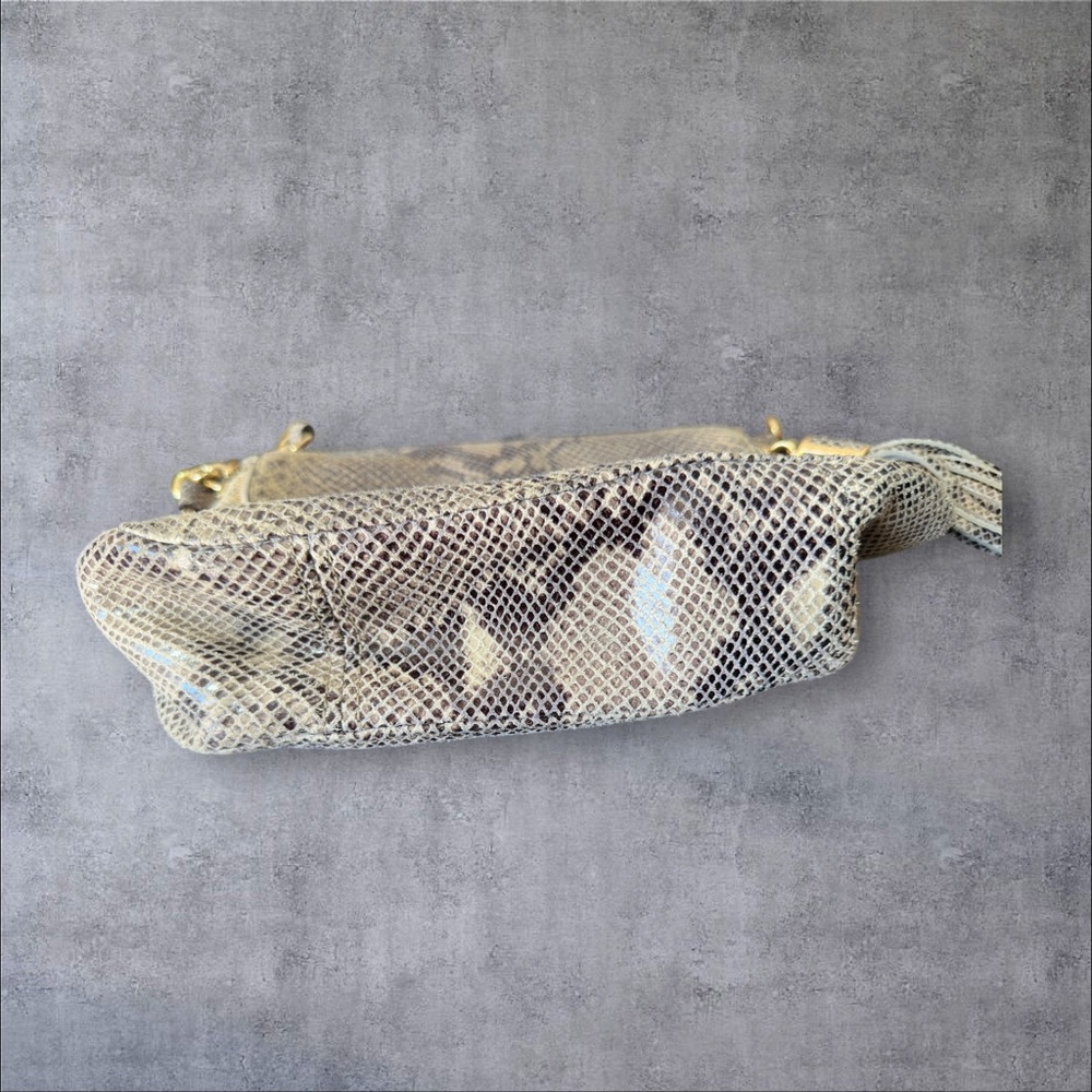 Michael Kors Grey Python Embossed Leather Shoulde… - image 3